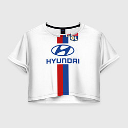 Футболка 3D укороченная женская Lion FC: Hyundai, цвет: 3D-принт