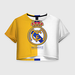 Футболка 3D укороченная женская Real Madrid CF, цвет: 3D-принт