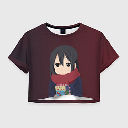 Футболка 3D укороченная женская K-ON, цвет: 3D-принт