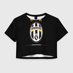 Футболка 3D укороченная женская Juventus: 3 stars, цвет: 3D-принт