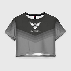 Футболка 3D укороченная женская Wings Uniform, цвет: 3D-принт