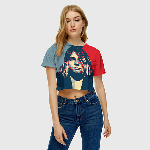 Женский топ Kurt Cobain / 3D-принт – фото 3