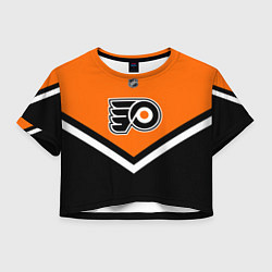 Футболка 3D укороченная женская NHL: Philadelphia Flyers, цвет: 3D-принт