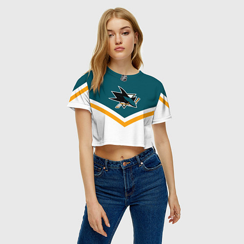 Женский топ NHL: San Jose Sharks / 3D-принт – фото 3