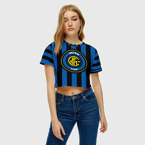 Женский топ Inter FC 1908 / 3D-принт – фото 3