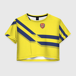 Футболка 3D укороченная женская Arsenal FC: Yellow style, цвет: 3D-принт
