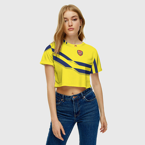 Женский топ Arsenal FC: Yellow style / 3D-принт – фото 3