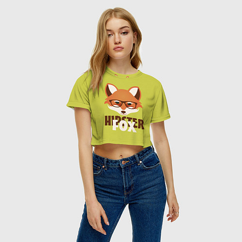 Женский топ Hipster Fox / 3D-принт – фото 3