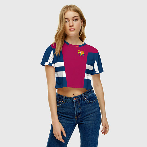 Женский топ Barcelona FC: Vintage 2018 / 3D-принт – фото 3