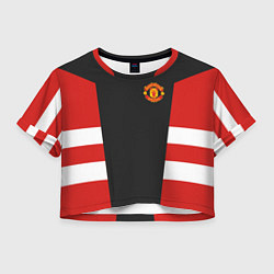 Футболка 3D укороченная женская Man UTD FC: Vintage 2018, цвет: 3D-принт