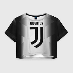 Футболка 3D укороченная женская FC Juventus: Silver Original, цвет: 3D-принт