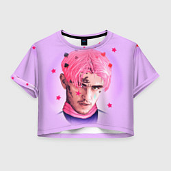 Футболка 3D укороченная женская Lil Peep: Pink Edition, цвет: 3D-принт