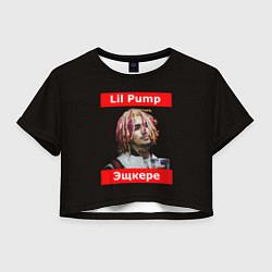 Футболка 3D укороченная женская Lil Pump: Эщкере, цвет: 3D-принт