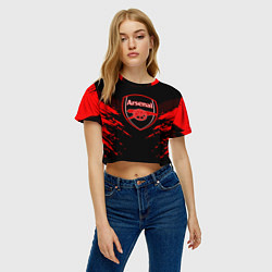 Футболка 3D укороченная женская Arsenal FC: Sport Fashion, цвет: 3D-принт — фото 2