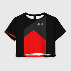 Футболка 3D укороченная женская Audi: Red Sport, цвет: 3D-принт