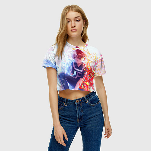 Женский топ Шото тодороки арт / 3D-принт – фото 3