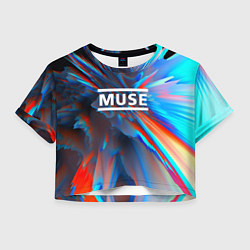 Футболка 3D укороченная женская Muse: Colour Abstract, цвет: 3D-принт