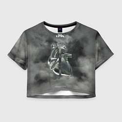 Футболка 3D укороченная женская TFK Incomplete, цвет: 3D-принт