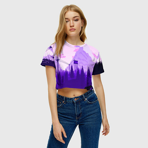 Женский топ Firewatch: Violet Wood / 3D-принт – фото 3