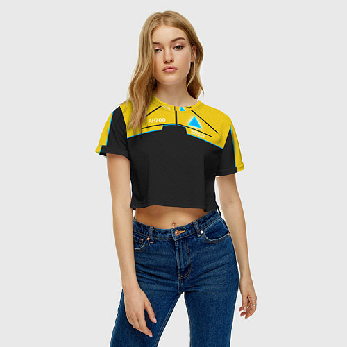 Женский топ Detroit: AP700 Yellow & Black / 3D-принт – фото 3