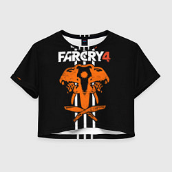 Футболка 3D укороченная женская Far Cry 4: Orange Elephant, цвет: 3D-принт