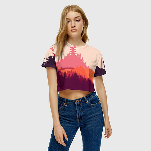 Женский топ Firewatch City / 3D-принт – фото 3