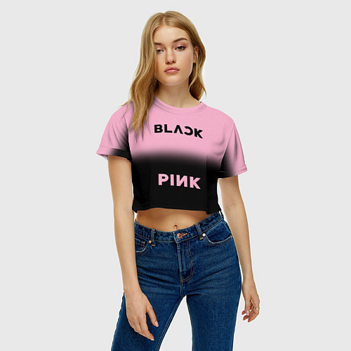 Женский топ Blackpink - розово-черный / 3D-принт – фото 3