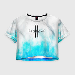 Футболка 3D укороченная женская LINEAGE 2, цвет: 3D-принт