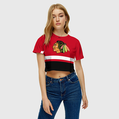 Женский топ Chicago Blackhawks / 3D-принт – фото 3