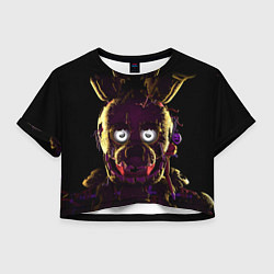 Футболка 3D укороченная женская FNAF 2, цвет: 3D-принт