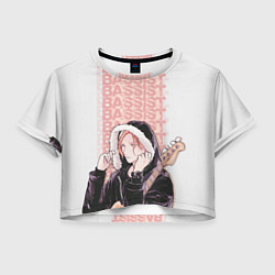 Футболка 3D укороченная женская Bassist, цвет: 3D-принт