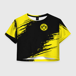 Футболка 3D укороченная женская BORUSSIA, цвет: 3D-принт