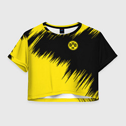 Футболка 3D укороченная женская BORUSSIA, цвет: 3D-принт