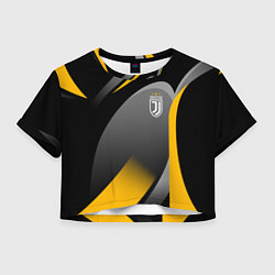 Футболка 3D укороченная женская Juventus Uniform, цвет: 3D-принт