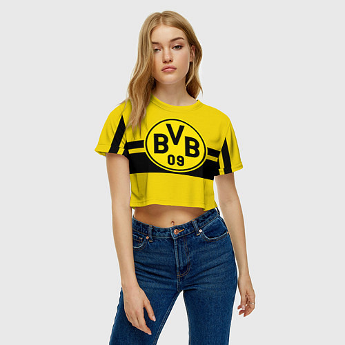 Женский топ BORUSSIA DORTMUND / 3D-принт – фото 3