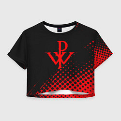 Футболка 3D укороченная женская Powerwolf, цвет: 3D-принт