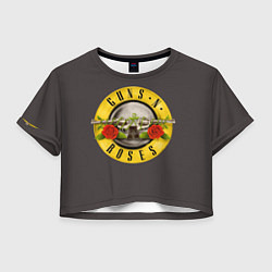 Футболка 3D укороченная женская Guns n Roses, цвет: 3D-принт