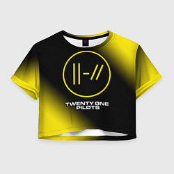 Футболка 3D укороченная женская TWENTY ONE PILOTS 21 PILOTS, цвет: 3D-принт