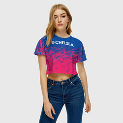 Футболка 3D укороченная женская Chelsea Челси, цвет: 3D-принт — фото 2