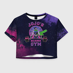 Футболка 3D укороченная женская JoJo’s Bizarre Adventure Gym, цвет: 3D-принт