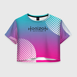 Футболка 3D укороченная женская Horizon Zero Dawn, цвет: 3D-принт