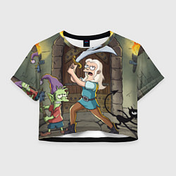 Футболка 3D укороченная женская Разочарование, цвет: 3D-принт