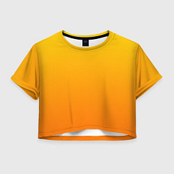 Футболка 3D укороченная женская Оранжевый градиент, цвет: 3D-принт