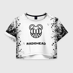 Футболка 3D укороченная женская Radiohead, цвет: 3D-принт