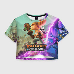 Футболка 3D укороченная женская Ratchet & Clank: Rift Apart, цвет: 3D-принт