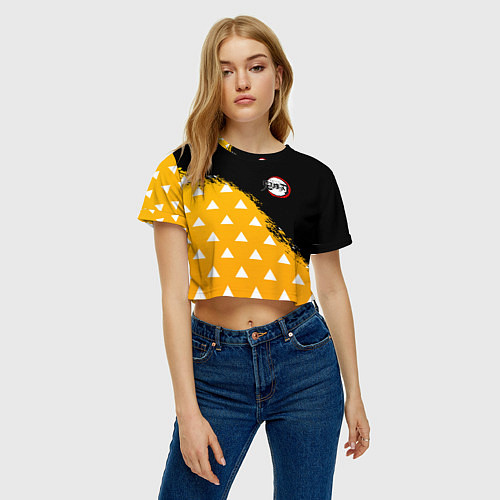 Женский топ КОСТЮМ ЗЕНИЦУ ZENITSU KNY / 3D-принт – фото 3