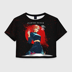 Футболка 3D укороченная женская Кугисаки Нобара, цвет: 3D-принт