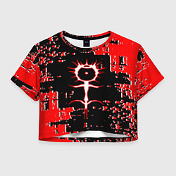 Футболка 3D укороченная женская GHOSTEMANE, цвет: 3D-принт