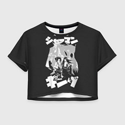 Футболка 3D укороченная женская Asakura bros, цвет: 3D-принт