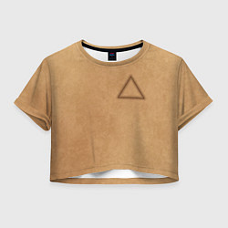 Футболка 3D укороченная женская Треугольник Игра в кальмара, цвет: 3D-принт